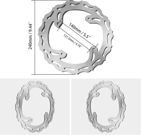 NICECNC قرص الفرامل الخلفي الدوار متوافق مع Honda CR125/CR250 2002-2007 CRF250R 04-20 CRF250X 04-17 CRF250RX 2019-2020 CRF450RX 2017-2020 CRF450R 02- CRF450X 05-19 CRF450L 19-20 انظر الإعداد in Saudi Arabia