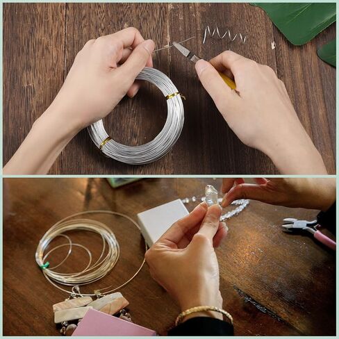 Aluminum Craft Wire, 98.4ft/ 30m 18 Gauge 1mm Metal Wire Flexible Bendable Crafting Wire for Jewelry Making DIY Crafts Gardening Sculpting in Saudi Arabia