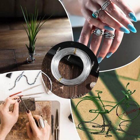 Aluminum Craft Wire, 98.4ft/ 30m 18 Gauge 1mm Metal Wire Flexible Bendable Crafting Wire for Jewelry Making DIY Crafts Gardening Sculpting in Saudi Arabia