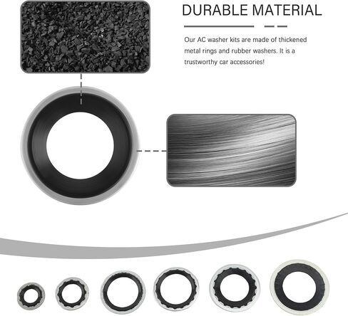 مجموعة Keenso AC O Ring Kit، 45 قطعة مجموعة سدادة حشية التيار المتردد 6 أحجام مع صندوق تخزين شفاف للوحة باب مصد ضاغط تكييف الهواء للسيارة in Kuwait