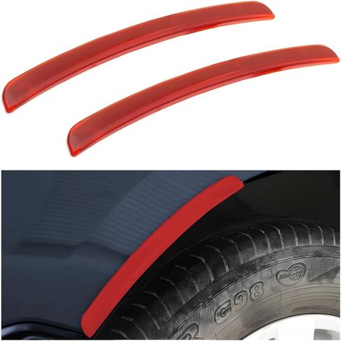 Car Wheel Eyebrow Strip, 2PCS Anti-Collision Rubber Automotive Fender Flare Arch Lip Trim, Self-Adhesive Vehicle Mudguard Protector Sticker, Universal for SUVs Trucks Sedans (Black) in Kuwait