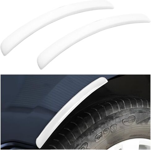 Car Wheel Eyebrow Strip, 2PCS Anti-Collision Rubber Automotive Fender Flare Arch Lip Trim, Self-Adhesive Vehicle Mudguard Protector Sticker, Universal for SUVs Trucks Sedans (Black) in Kuwait