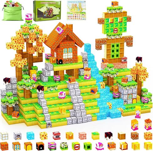 200 قطعة من مكعبات البناء المغناطيسية، ألعاب مغناطيسية 0.8 بوصة للأطفال، مكعبات بناء مغناطيسية، مكعبات تكديس حسية من مونتيسوري للأطفال الذين تتراوح أعمارهم بين 3-4-5-6-7-8-9-10 هدايا عيد الميلاد in Kuwait