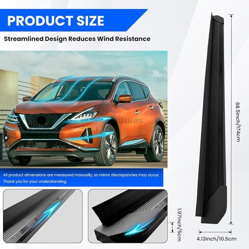 Running Boards Compatible with 2015-2024 Nissan Murano, Factory Style Black Aluminum Side Steps Nerf Bars with Brackets, 2 PCS Removable Right and Left Side Step Rail for Car Doors in Saudi Arabia