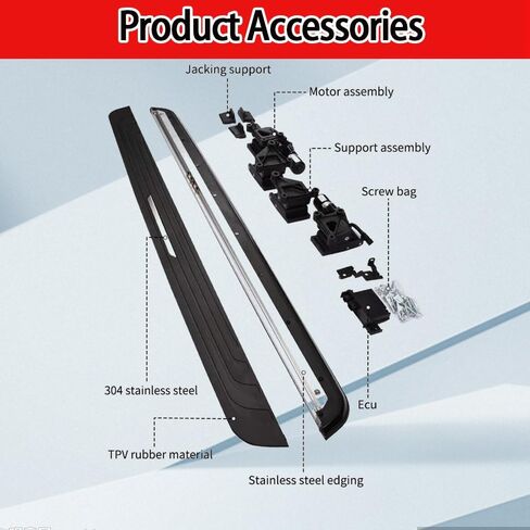 US Stock 2PCS Running Boards fits for Range Rover LWB 2023 2024 2025 2026 Deployable Electric Extended Running Board E-Power Side Step Retractable Side Step Bar Nerf Bar with Jacking Points in Saudi Arabia