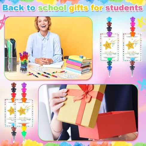 24 Sets Christmas Penguin Crayons Party Favors 6 Colors Winter Penguin Stacking Crayons with Double Sided Coloring Postcard Winter Party Gifts Prize Bulk for Xmas Holiday Goodie Bag Stuffers in Saudi Arabia