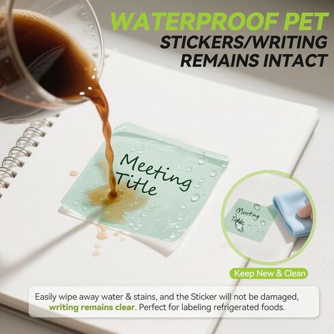 6 وسادات ملاحظات لاصقة شفافة مع علامة، Tecolu Clear Sticky Note 3x3، 5X قوة الالتصاق شفافة للكتاب المقدس، مقاومة للماء وشفافة للكتب والمستلزمات المكتبية المدرسية in Kuwait