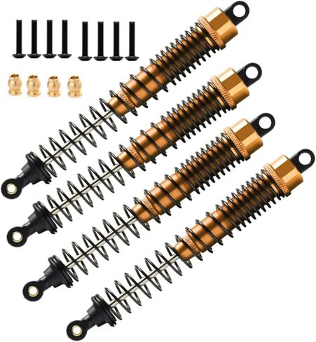 130 مم RC ممتص الصدمات زيت قابل للتعديل لسيارة RC 1/10 شاحنة زاحفة HPI HSP Losi Axial Tamiya Redcat ترقية جزء 4 قطعة/المجموعة (أحمر) in Kuwait