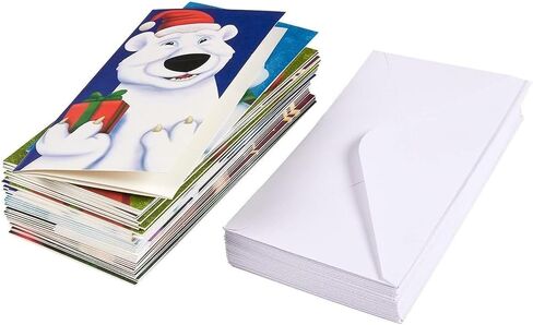 BEST PAPER GREETINGS Money Envelopes for Cash Gifts - 36 Pack, 3.6 x 7.25 Inch, Snowflake Winter Designs - Money Card Holder in Saudi Arabia