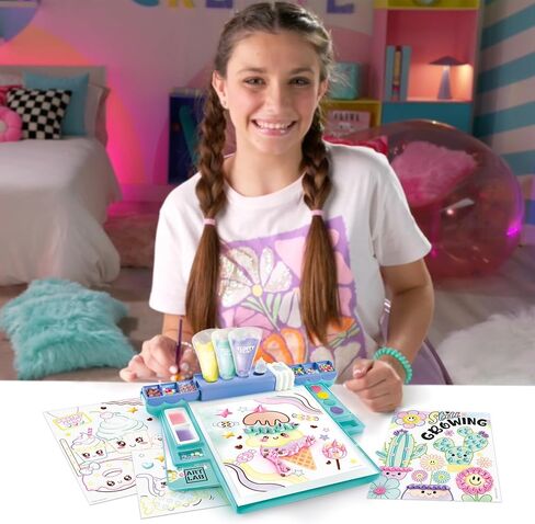Art Lab Fluffy Paint Studio - مجموعة طلاء ثلاثية الأبعاد للأطفال: اصنع عملاً فنيًا منتفخًا باستخدام الدهانات والأدوات المزخرفة، ومجموعة الفنون والحرف اليدوية الممتعة in Kuwait