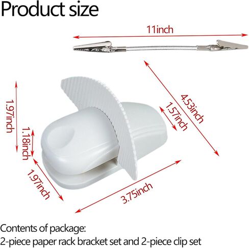 حامل ورق حامل ومشبك مجموعة مجلد مع وسادة مضادة للانزلاق حامل ورق محمول حامل ناسخة حامل مستندات المكتب مثالي لكتابة المكتب والقراءة (قطعتان) in Kuwait