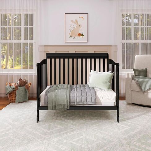 Ashton 5-in-1 Convertible Crib in Espresso, Greenguard Gold Certified , 50x36x44 Inch (Pack of 1) in Saudi Arabia