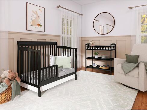 Ashton 5-in-1 Convertible Crib in Espresso, Greenguard Gold Certified , 50x36x44 Inch (Pack of 1) in Saudi Arabia