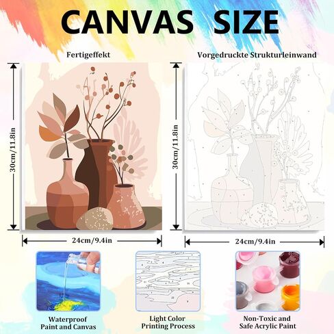 Aestalrcus 4 Pack Framed Paint by Numbers Kit for Adults, Highland Cow Adult Paint by Number Kits on Canvas Framed, DIY Acrylic Oil Painting by Numbers for Adults for Gift Home Decor 10x12 inch in Saudi Arabia
