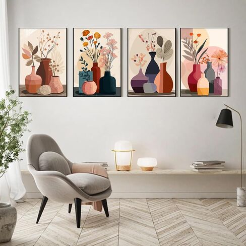Aestalrcus 4 Pack Framed Paint by Numbers Kit for Adults, Highland Cow Adult Paint by Number Kits on Canvas Framed, DIY Acrylic Oil Painting by Numbers for Adults for Gift Home Decor 10x12 inch in Saudi Arabia