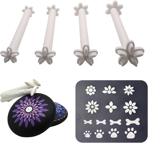 Flower Floral Dotting Tools Set Dot Painting Pen Embossing Tool Art Stamp Pen DIY Graffiti Flowers Butterflies Moon Pattern in Saudi Arabia