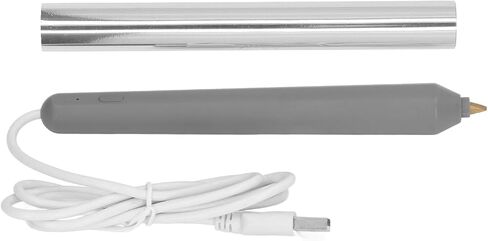 قلم USB من الرقائق الساخنة أداة ختم من الرقائق الحرارية لكتابة الرسم بنفسك ورق بلاستيك خشبي مع صندوق 4 أطراف أقلام (ذهبي) in Kuwait