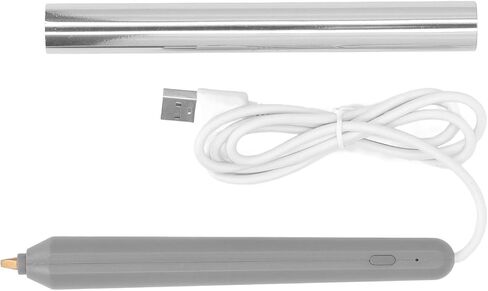 قلم USB من الرقائق الساخنة أداة ختم من الرقائق الحرارية لكتابة الرسم بنفسك ورق بلاستيك خشبي مع صندوق 4 أطراف أقلام (ذهبي) in Kuwait