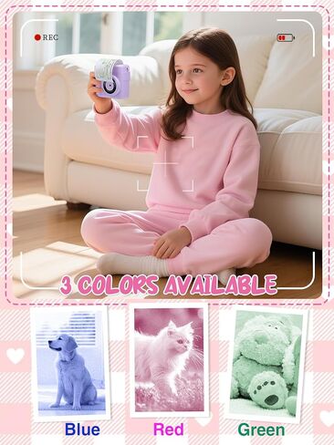 3-Color Kids Camera Paper Roll Refill - Compatible with Most Instant Print Camera, HD Photo Printer Paper for Kids Aged 4 5 6 7 8 9 10 Boys Girls Birthday Christmas Gifts (6 Rolls) in Saudi Arabia