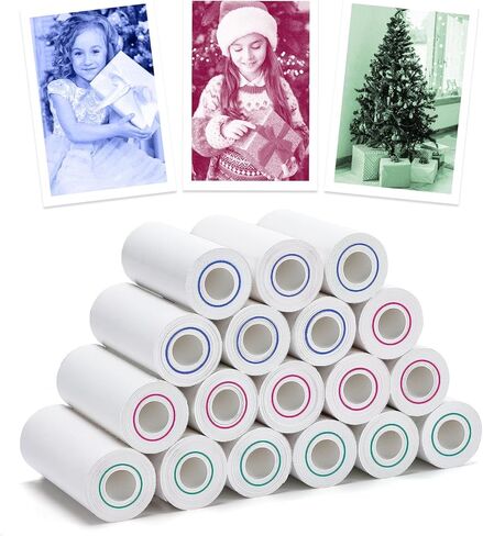 3-Color Kids Camera Paper Roll Refill - Compatible with Most Instant Print Camera, HD Photo Printer Paper for Kids Aged 4 5 6 7 8 9 10 Boys Girls Birthday Christmas Gifts (6 Rolls) in Saudi Arabia