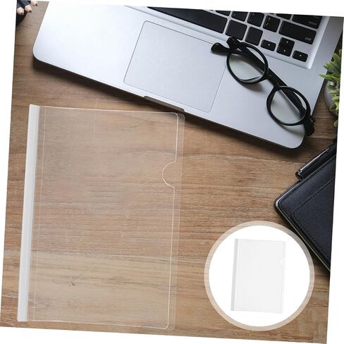 DOITOOL 20pcs Transparent Plastic Book Binders Slide Grip Document Binding Folders for Office and School Lightweight and Portable Pull Rod Clips for Organized Reports in Saudi Arabia