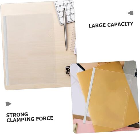 DOITOOL 20pcs Transparent Plastic Book Binders Slide Grip Document Binding Folders for Office and School Lightweight and Portable Pull Rod Clips for Organized Reports in Saudi Arabia