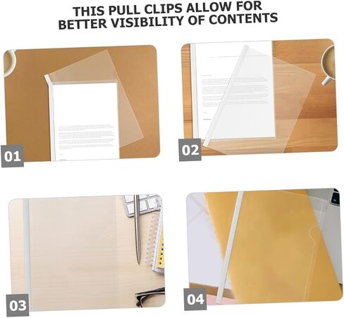 DOITOOL 20pcs Transparent Plastic Book Binders Slide Grip Document Binding Folders for Office and School Lightweight and Portable Pull Rod Clips for Organized Reports in Saudi Arabia