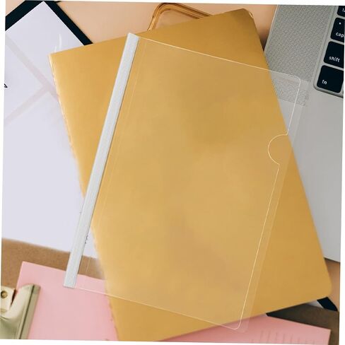 DOITOOL 20pcs Transparent Plastic Book Binders Slide Grip Document Binding Folders for Office and School Lightweight and Portable Pull Rod Clips for Organized Reports in Saudi Arabia