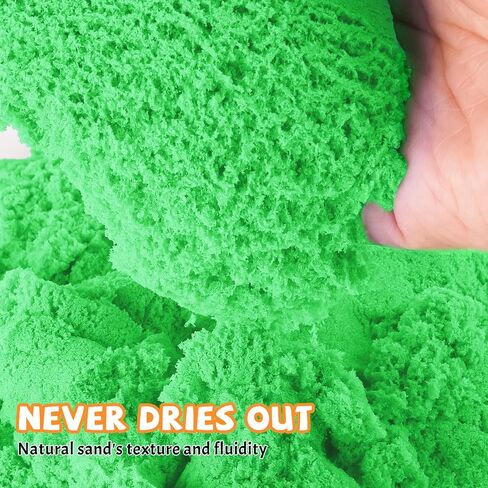 Value Pack 22lbs of 10 Colored Moldable Self-Sticking Play Sand, Never Dries Out-Fun for 3 Years and up Kids Bulk Refill for Sensory Sand Box Toys, Ideal for Shaping, Squeezing and Molding in Saudi Arabia