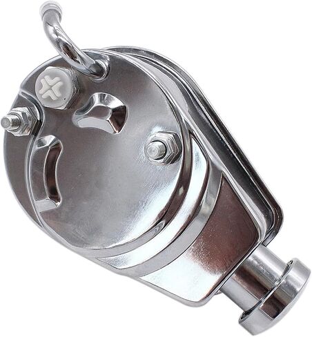BestParts Chrome Power Steering Pump with Bracket and Pulley Kit Compatible with Small Block Chevy Long Water Pump SBC 265 283 305 327 350 383 400 Replace Keyway style 5/8" in Saudi Arabia