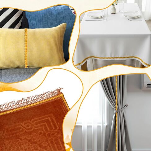 38 ياردة زخرفة نسيج ذهبي 0.39 بوصة واسعة جديلة الأعرج شريط بوليستر ذهبي دانتيل شريط S على شكل زخرفي منسوج ذهبي لخياطة الزفاف DIY الحرف اليدوية الملابس والمجوهرات ستارة ديكور المنزل in Kuwait