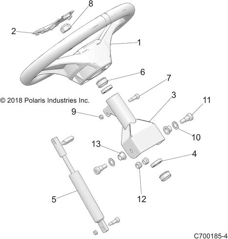 بولاريس 1017621 ASM-PIVOT TUBE BLK RZR رياضي 900 800 570 XP 1017485 in Saudi Arabia