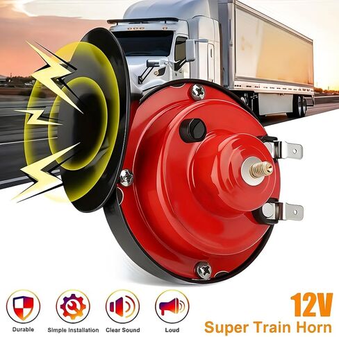 300DB Super Loud Train Horns, 12V Waterproof Electric Air Horns Replacement Kit, Automotive Accessories Universal for Cars Pickup Trucks Motorcycle Bike Boat in Saudi Arabia