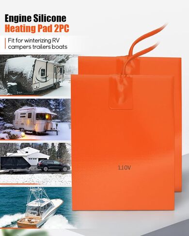 Car Engine Silicone Heating Pad 120v, 300w 6x8 Inch Universal Engine Heater Car Oil Pan Heater Pads, Electric Heated Pad Engine Block Oil Pan Tank Reservoir Container, for Metal Surface (1Pcs) in Saudi Arabia