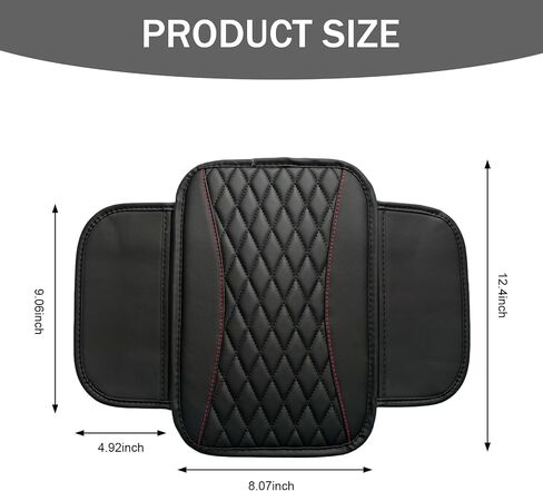 Car Center Console Cover, Patchwork Leather Armrest Cover Cushion with 2 Storage Bag, Waterproof Comfortable Auto Arm Rest Pad, Universal Center Console Protector for Sedan, SUV (Purple) in Saudi Arabia