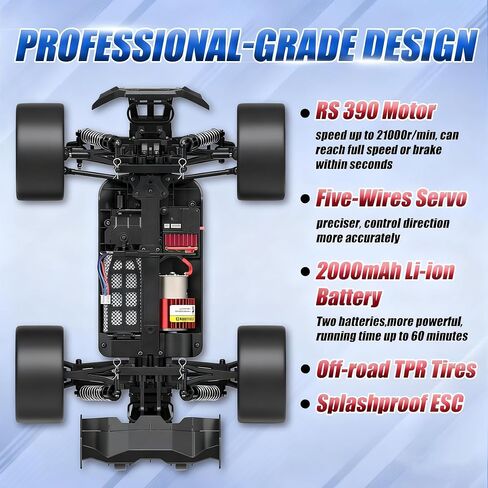 Remote Control Car 4 WD Ultra-Fast Drifting RC Cars for Car Racing Track 2.4 GHz 65KPH 360 Drifting Electric Powered High Speed Race Car for 14+ with Off-Road Tire in Saudi Arabia