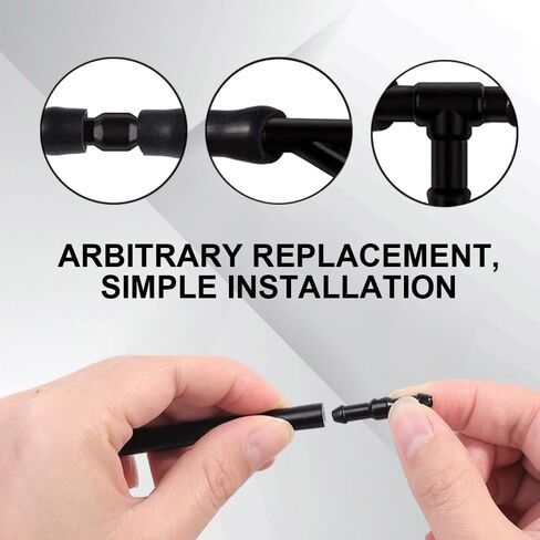 Windshield Washer Hose Kit, 4M Rubber + Plastic Hose with 12PCS Connectors, Fits Most Cars Trucks SUVs in Saudi Arabia