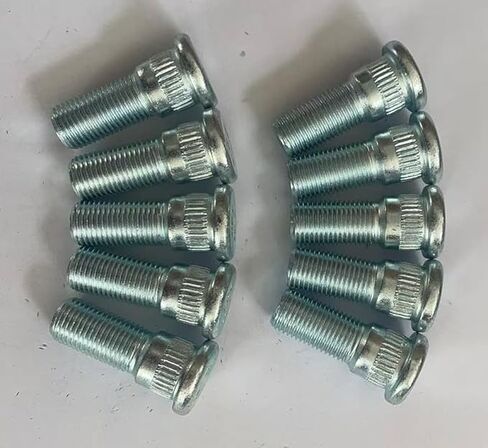 10 PCS 610-364 1/2-20 Rear Serrated Wheel Hub Stud Bolts 0.62 in. Knurl, 1.46 in. Length Replacement for Select Jeep Cherokee Wrangler TJ XJ ZJ YJ in Saudi Arabia