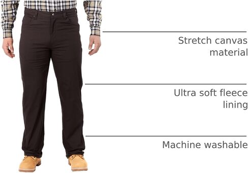 سروال كاجوال من القماش من Smith's Workwear رجالي مبطن بالصوف 5 جيوب in Saudi Arabia