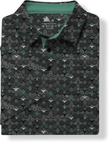 ZITY Men's Golf Shirts Short Sleeve Moisture Wicking Performance Print Patterns Casual Collared Golf Polo Shirt for Men in Saudi Arabia