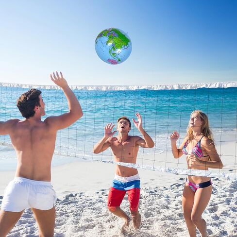 Coopay 12 Pack Inflatable Globe PVC World Globe Inflatable Earth Beach Ball Swimming Pool Ball Birthday Beach Party Decoration Summer Water Games Gifts for Beach Playing or Teaching in Kuwait