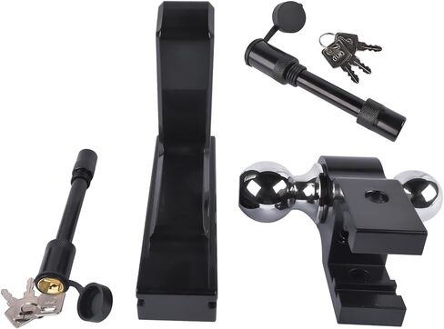 وصلة وصلة مقطورة قابلة للتعديل مقاس 2 بوصة، قطرة/ارتفاع 6 بوصة، GTW بوزن 12500 رطل - وصلة قطرة من الألومنيوم شديدة التحمل للشاحنات/سيارات الدفع الرباعي، أقفال مزدوجة من الفولاذ المقاوم للصدأ، أحمر in Kuwait