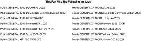 أبواب علوية ناعمة من Tusk لجهاز Polaris GENERAL XP 1000 Ultimate 2023-2025 in Kuwait