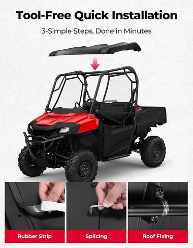 KEMIMOTO Top Hard Roof Compatible with Pioneer 700 2014-2025, Durable Protection, Streamlined Aerodynamic Shape, Compatible with Pioneer 700 Roof Accessories Replace V000100-11056Q in Saudi Arabia
