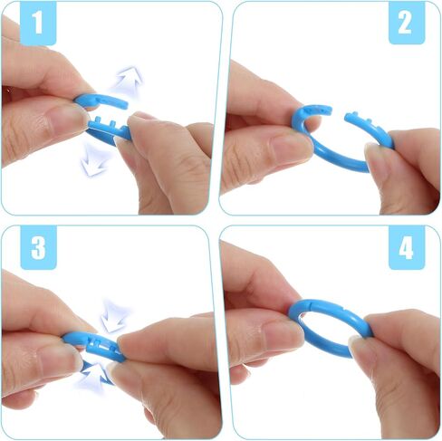 100 Pcs Colorful DIY Keychain Rings Loose Leaf Binder Rings Plastics Book Notebook Paper Ring for Books Index Study Paper Cards Workers Office School Home Key Color Identifiers in Saudi Arabia