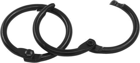 Hordion 30 جهاز كمبيوتر شخصى حلقات الموثق 2 بوصة، حلقات الكتاب الأسود الحديد مؤشر بطاقة حلقة الموثق مقاطع، مقاطع حلقة معدنية حلقات المفاتيح حلقات الورق للمدرسة المنزل مكتب in Kuwait