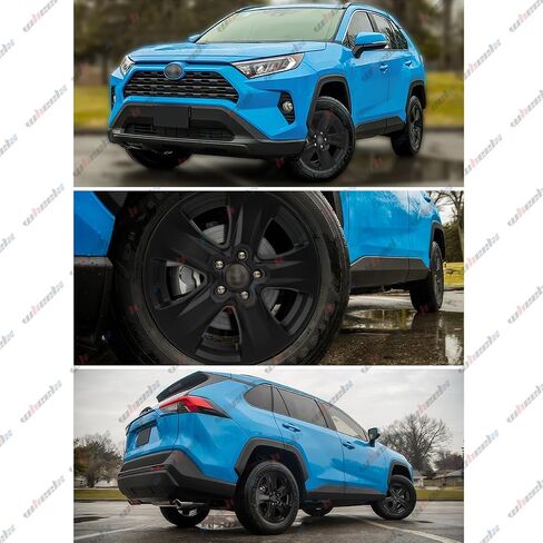أغطية عجلة Hubcap مقاس 17 بوصة متوافقة مع 2019-2024 Toyota RAV4 XLE Hybrid LE/XLE، أغطية حافة بلاستيكية ABS متينة (مجموعة من 4)، مناسبة للعجلات القياسية - استبدال غطاء الإطار سهل التركيب in Saudi Arabia