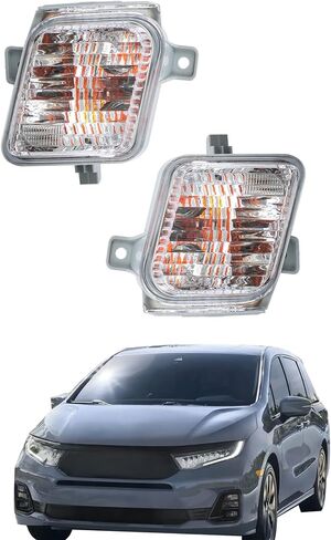 1 Pair Front Turn Signal Lights Replacement for Honda Odyssey 2021 2022 2023 2024 2025 Right and Left Side Marker Lamps HO2531134 33350THRA31 in Saudi Arabia