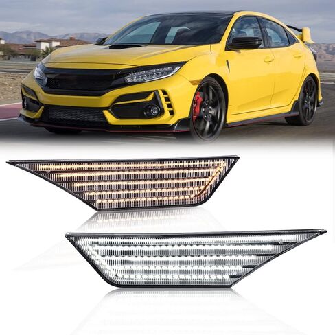 G-PLUS LED Switchback Signal Lamp Side Marker Lights White Compatible with Honda Civic 2016 2017 2018 2019 2020 2021 33850TBAA02, 33850TBAA01, 33800TBAA02 Clear Lens in Saudi Arabia