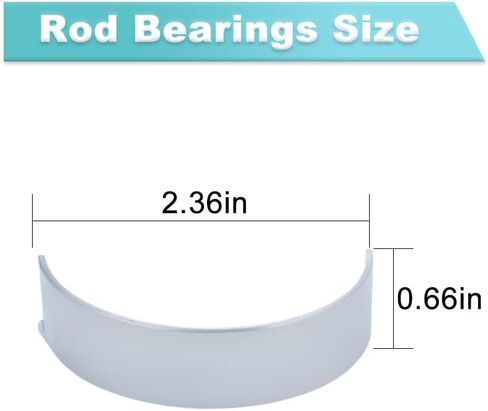 Rod Bearings Standard Size Compatible with Chrysler 300 Town & Country Dodge Grand Caravan 2011-2016 Charger Volkswagen Routan 2011-2014 Jeep Wrangler 2012-2016 3.6L V6 Replacement for RB1169 in Saudi Arabia